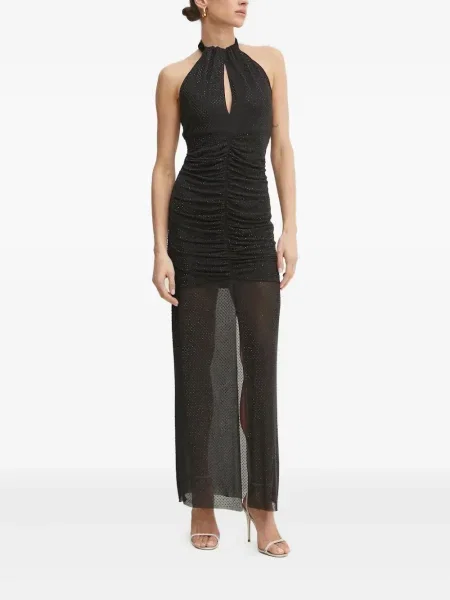 Sukienka wieczorowa Guess z dekoltem halter czarna
