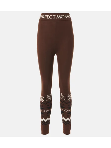 Leggings Perfect Moment cu talie înaltă de lână maro