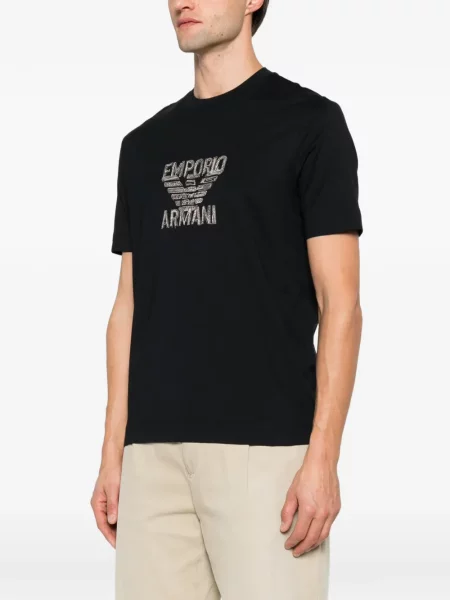 Μπλούζα Emporio Armani με κέντημα μπλε