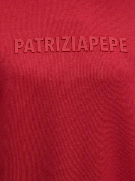 Hanorac crewneck Patrizia Pepe roșu