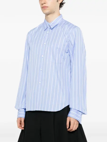 Ριγέ μακρύς πουκάμισο Comme Des Garçons Homme Plus μπλε