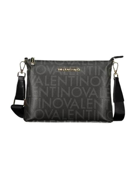 Lniana torebka Valentino Bags czarna