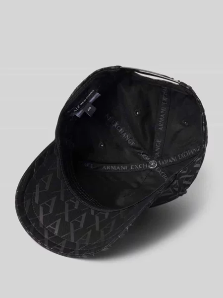 Armani Exchange czapka z daszkiem wzorzysta czarny