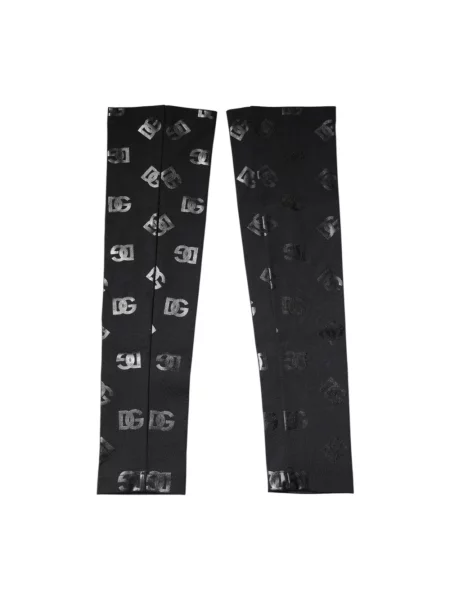 Rękawiczki Dolce And Gabbana z logo czarne