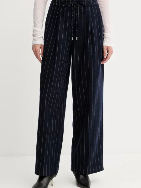 Liviana Conti pantaloni marin lat high waist albastru