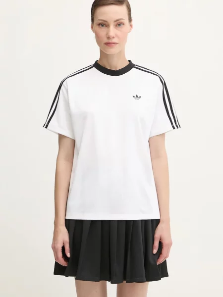 Μπλουζάκι adidas Adicolor Football Jacquard T-Shirt White XS λευκό
