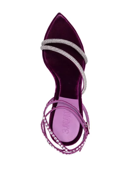 Sandale 3juin de catifea de cristal violet