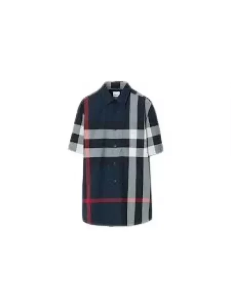 Koszula Burberry w kratkę niebieska