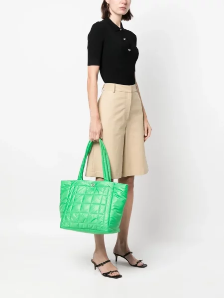 Rankinė Michael Michael Kors dygsniuotas žalia