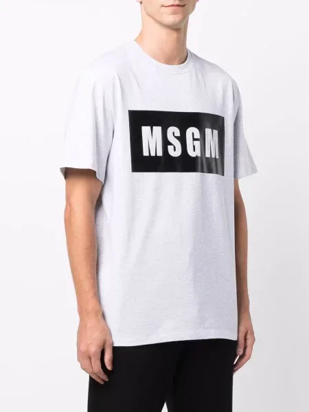 Tričko Msgm s potiskem šedé