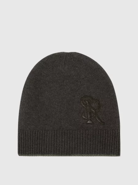Шапка із кашеміру зі шкірою крокодила Stefano Ricci зелена
