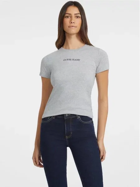 Tričko Guess Jeans šedé