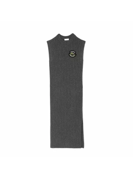 Lacoste Sukienka Slim Fit szara