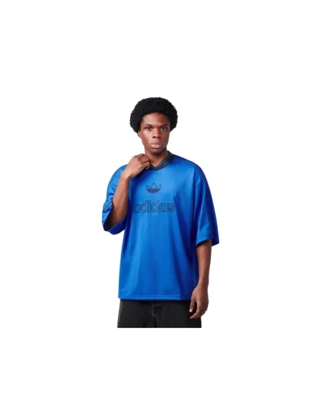 Dzianinowa koszula Adidas Originals niebieska