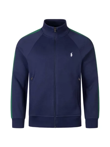 Scurt geacă Polo Ralph Lauren alergare cu decolteu în V alb