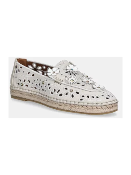 Espadryle Kurt Geiger London skórzane beżowe
