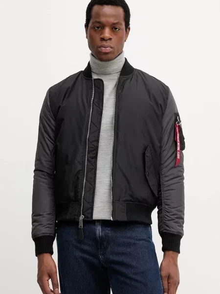 Bomber jakna Alpha Industries za prijelazno razdoblje crna