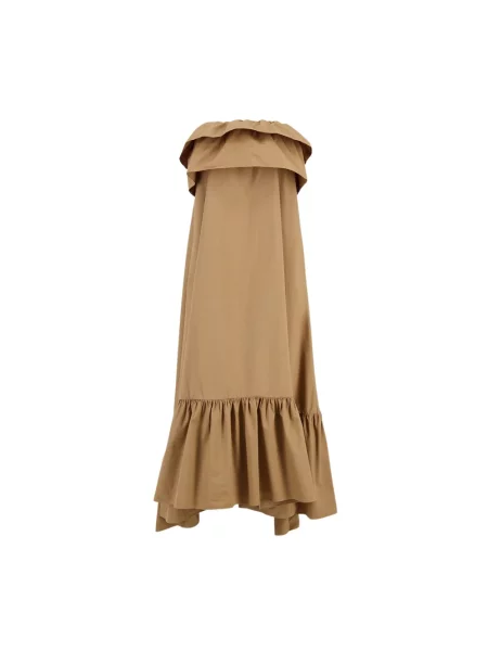 Maksi sukienka maxi Saint Laurent beżowa