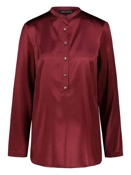 Top Drhope de mătase roșu