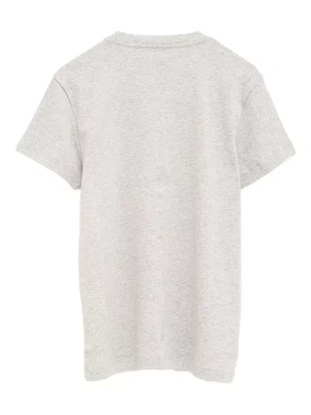 Scurt tricou Flore Flore cu decolteu rotund gri