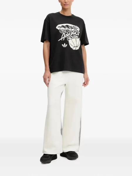 Pantaloni Adidas cu dungi cu autograf alergare albastru