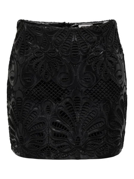 ONLY Fustă din imitație de piele Sima negru