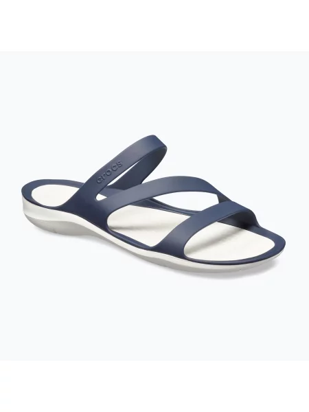 Șlapi pentru femei Crocs Swiftwater Sandal navy/white alb