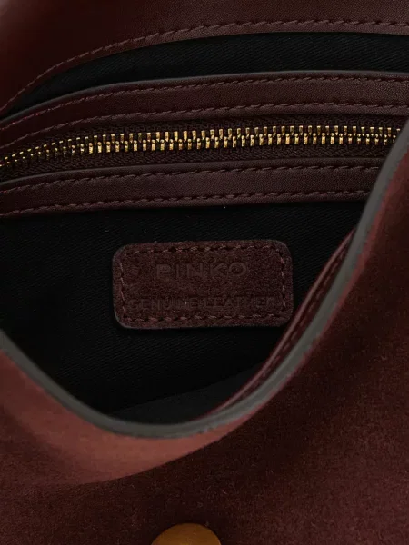 Torebka crossbody Pinko zamszowa czerwona