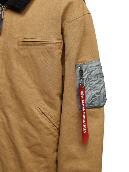Geacă Alpha Industries cu broderie cu buzunare la mânecă