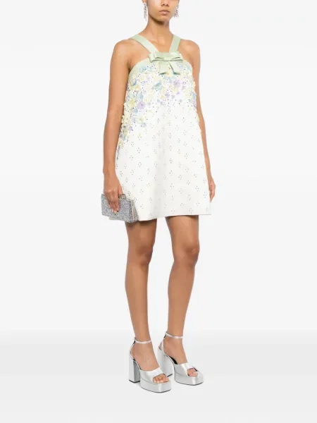 Rochie Viktor&rolf Soir cu model floral în linie A alb