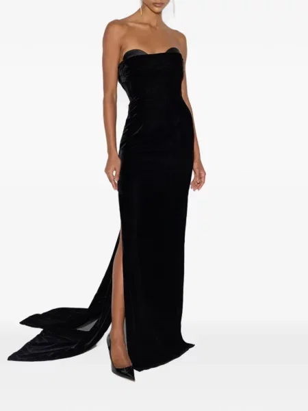 Rochie Elisabetta Franchi de catifea negru
