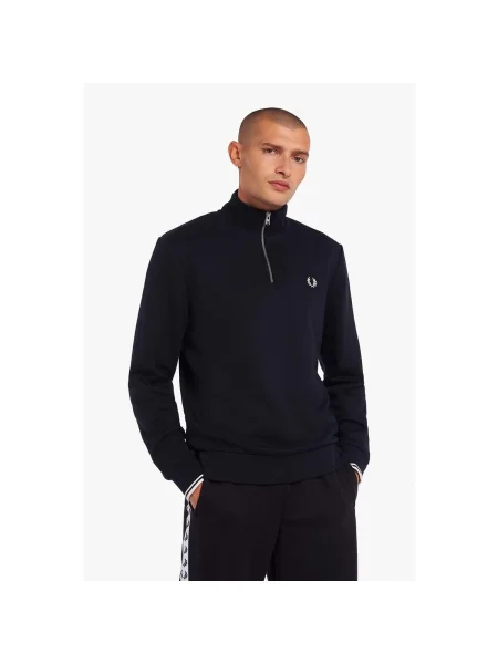 Hanorac Fred Perry de jumătate de fermoar albastru