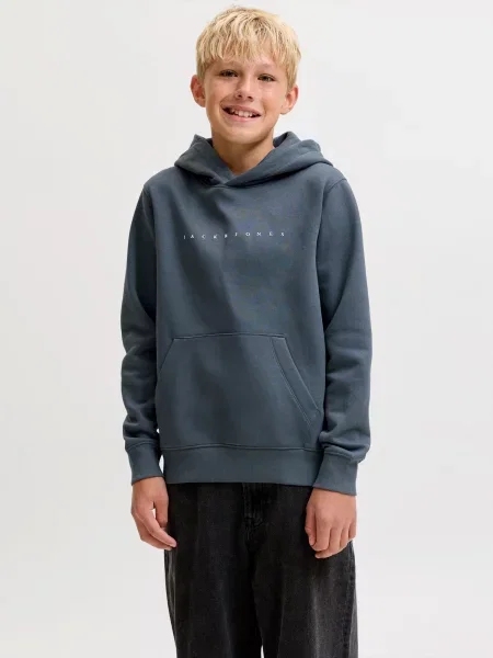 Jack & Jones Junior Μπλούζα φούτερ JJEStar σκούρο μπλε λευκό
