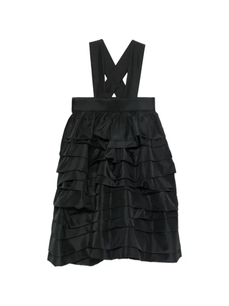 Rochie midi Comme Des Garçons fără mâneci cu volane negru