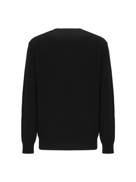 Sweter Mc2 Saint Barth z okrągłym dekoltem elegancki czarny