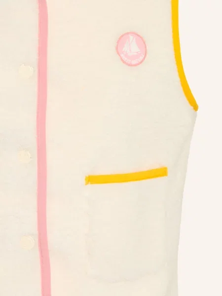 Petit Bateau Kamizelka Z Futerka Teddy weiss różowa