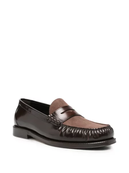 Pantofi loafer Brunello Cucinelli din piele maro
