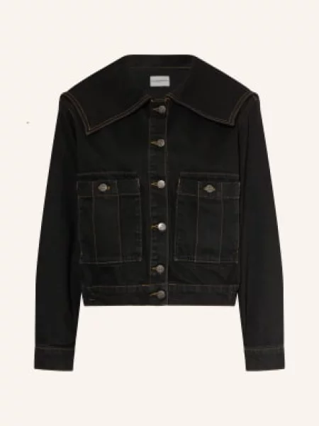 Claudie Pierlot Kurtka Dżinsowa schwarz czarna