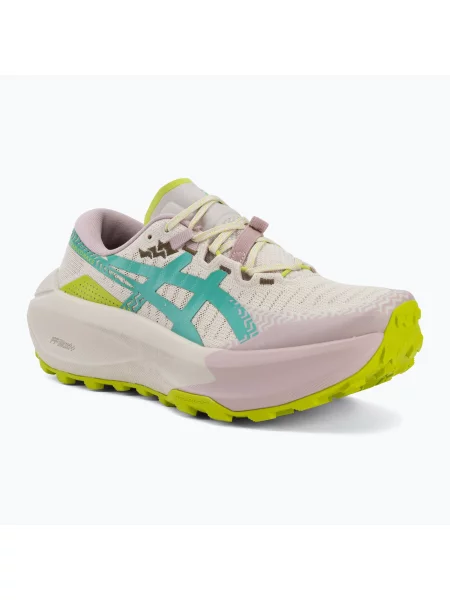 Дамски обувки за бягане ASICS Trabuco Max 5 mineral beige/aurora green бежово