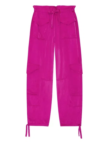 Pantaloni cargo Ganni roz