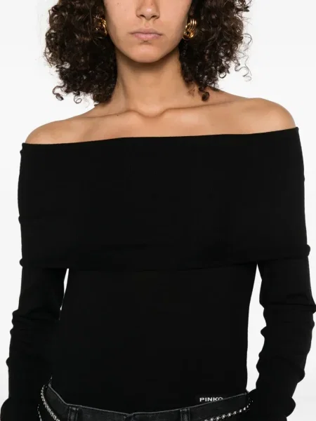 Top Pinko de lână negru