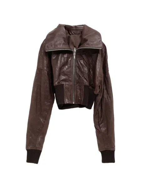 Decupat geanta de piele Rick Owens maro