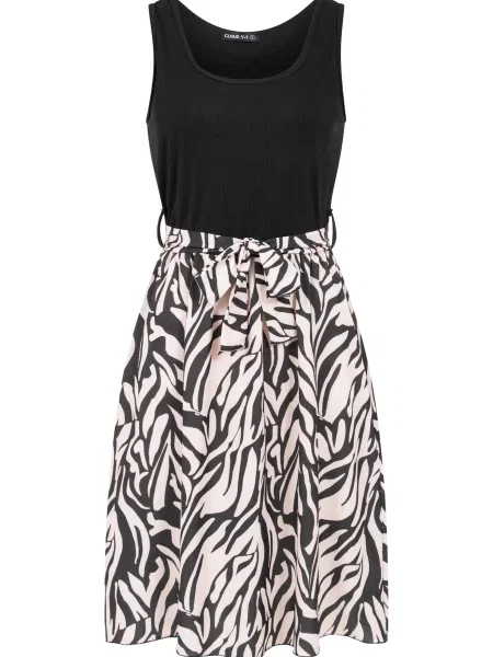 Rochie crem negru