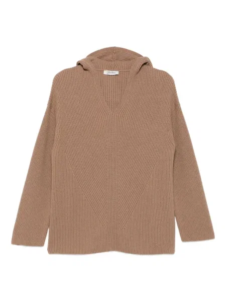 Pulover 's Max Mara cu glugă maro