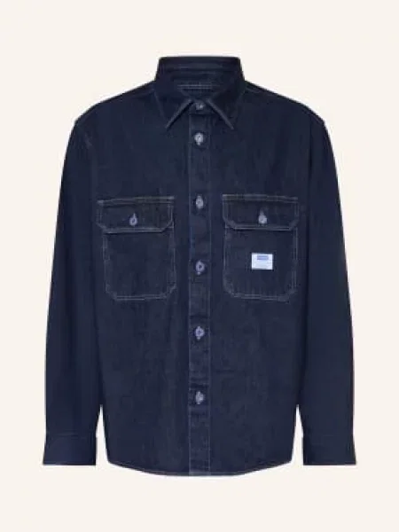 Hugo Džínová Košile Ebolt tmavě modrá