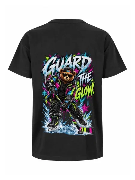 LUNØIR Studio Majica BOSS Hockey Glow Guardian' crna