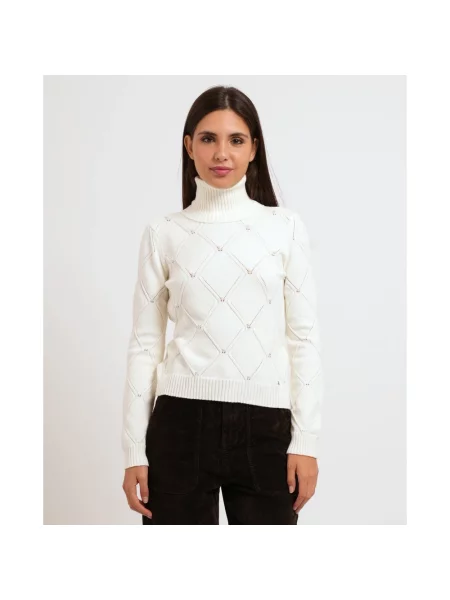 Sweter z golfem Gaudi biały