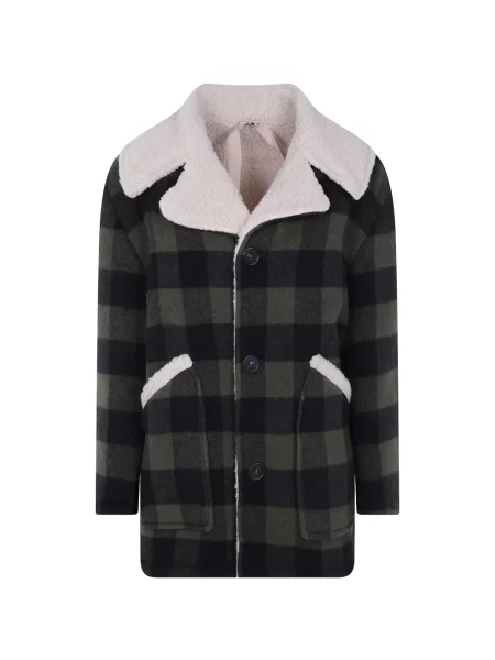 Geacă N°21 din fleece în carouri verde