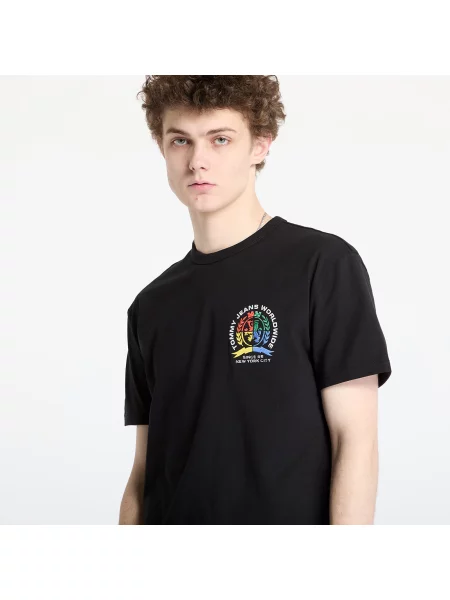 Tricou Tommy Jeans Regular Pop Crest Tee Black L negru