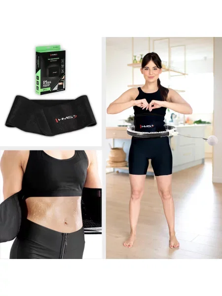 Zestaw hula hop z licznikiem + pas plus size biały